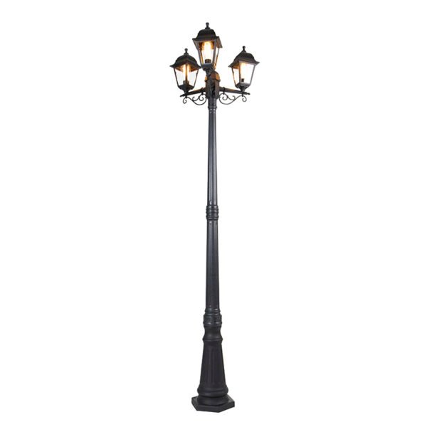 Inteligentná lampa čierna 3-svetlá IP44 vrátane Wifi ST64 - Capital - Image 2