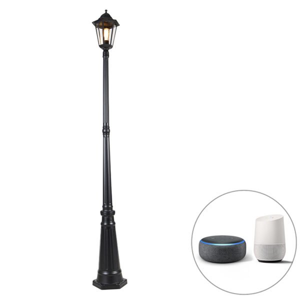 Inteligentná vonkajšia lampa čierna 200 cm IP44 vrátane Wifi ST64 - Havana