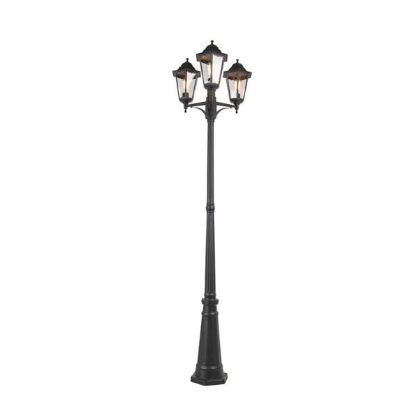 Inteligentná vonkajšia lampa čierna 3-svetlo vrátane Wifi ST64 - New Orleans - Image 2