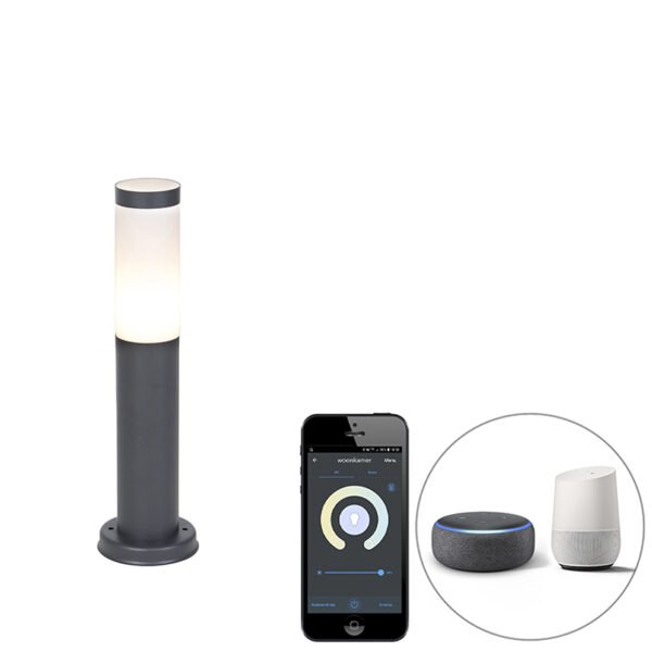 Inteligentný vonkajší lampáš antracit 45 cm vrátane Wifi P45 - Rox