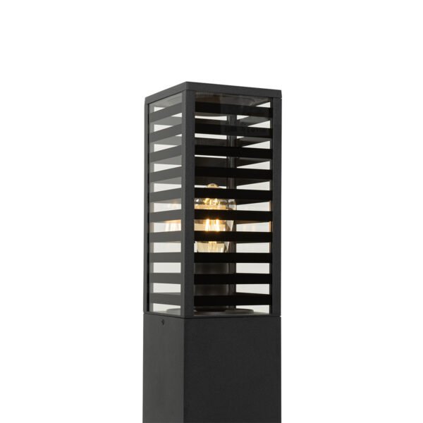 Moderné stojace vonkajšie svietidlo čierne s dymom 80 cm IP44 - Reims - Image 2