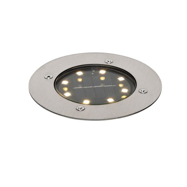 Sada 6 oceľových záhradných bodových svetiel vrátane LED IP65 solárnych - Terry - Image 2