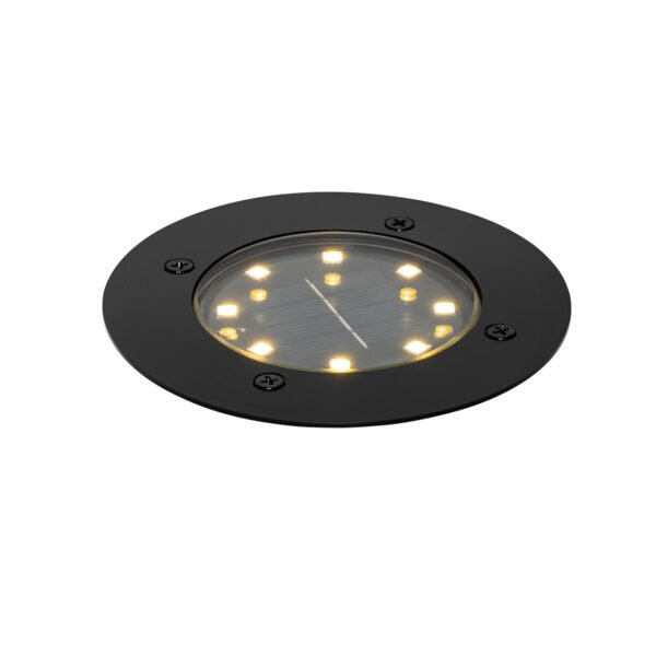 Sada 6 zemných reflektorov čiernych vrátane LED IP65 solárnych - Terry - Image 2
