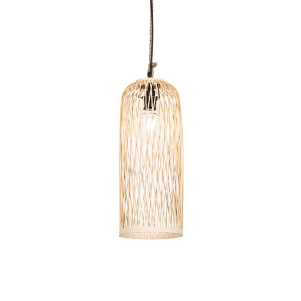 Vidiecka vonkajšia závesná lampa ratanová 25 cm - Calamus