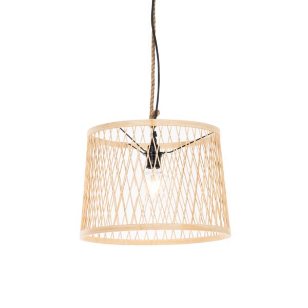 Vidiecka vonkajšia závesná lampa ratanová 40 cm - Calamus