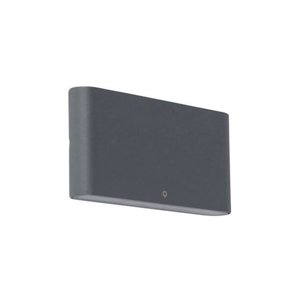 Sada 2 ks vonkajších nástenných svietidiel tmavošedá 17,5 cm vrátane LED - Batt - Image 2