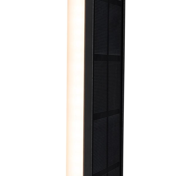 Vonkajšia nástenná lampa čierna 60 cm vrátane LED 4-stupňového stmievača so solárnym panelom - Serena - Image 2