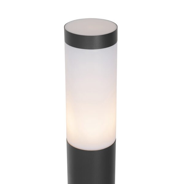 Moderná vonkajšia stĺpová lampa tmavosivá s opálom 110 cm IP44 - Rox - Image 2