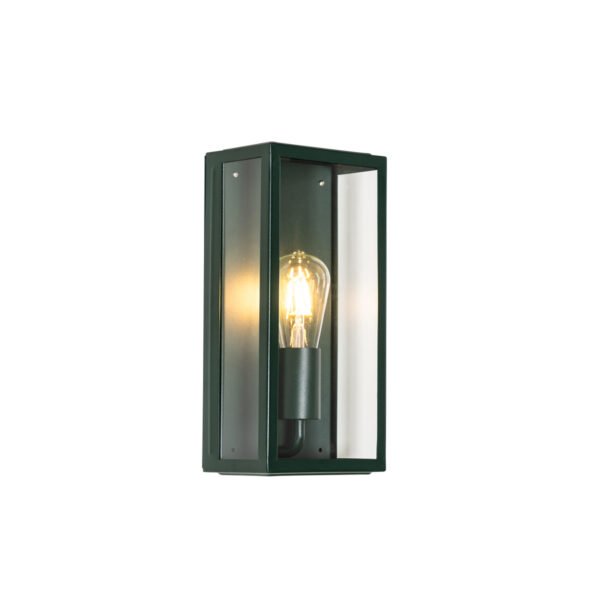 Priemyselná vonkajšia nástenná lampa tmavozelená so sklom IP44 - Rotterdam