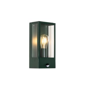 Vonkajšia nástenná lampa tmavozelená s pohybovým senzorom IP44 - Rotterdam