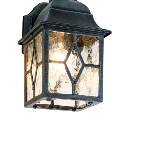 Romantický vonkajší nástenný lampáš tmavozelený - Londýn - Image 2