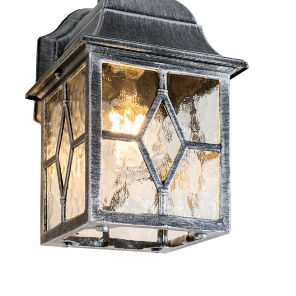 Romantický vonkajší nástenný lampáš starostrieborný - Londýn - Image 2