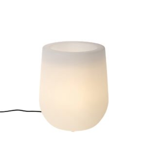 Vonkajšia stojaca lampa kvetináč biela IP44 - Flowerpot