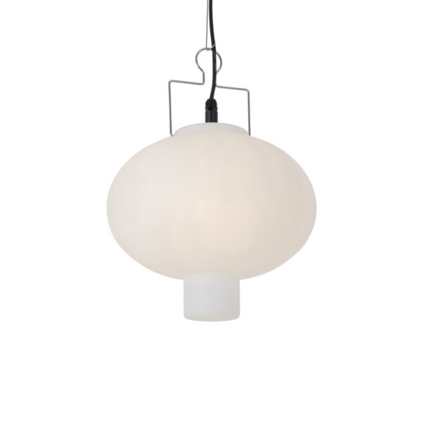 Závesné vonkajšie svietidlo biele 35 cm so zástrčkou IP44 - Pion