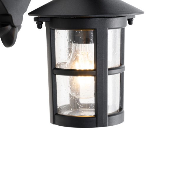 Klasická vonkajšia nástenná lampa čierna IP44 - Herb - Image 2