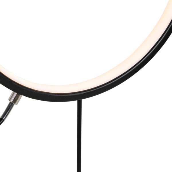 Bodové svetlo čierne 60 cm vrátane nabíjateľnej LED a solárnej IP65 - Adalind - Image 2