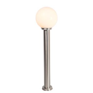 Moderná vonkajšia stĺpová lampa z ocele nerezová oceľ 100 cm - Sfera