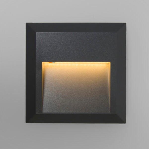 Moderná nástenná lampa tmavosivá štvorcová vrátane LED - Gem - Image 2