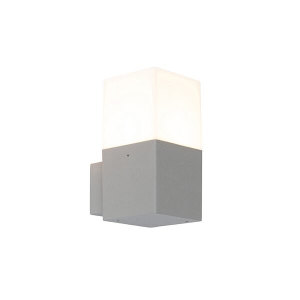 Dánska moderná vonkajšia nástenná lampa sivá IP44