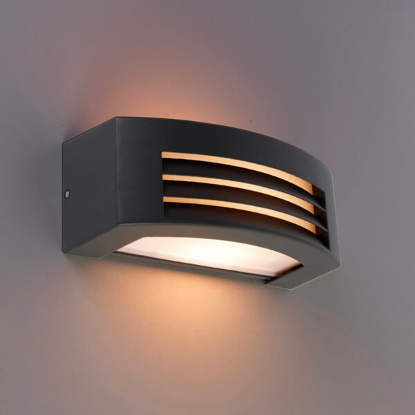Moderná nástenná lampa antracit IP44 - Hurricane 1 - Image 2