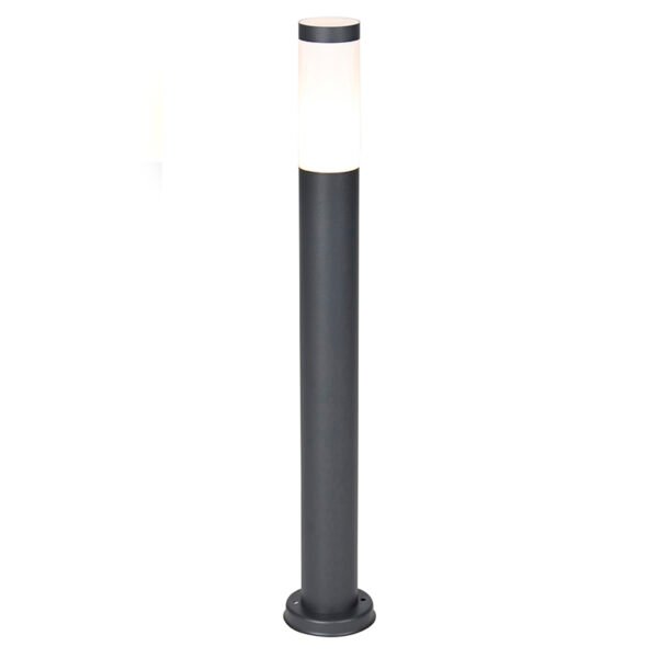 Antracitovo šedý stĺpikový svietidlo 80 cm IP44 opál - Rox