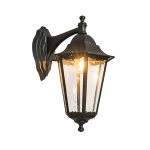 Klasická vonkajšia nástenná lampa čierna IP44 - New Orleans down