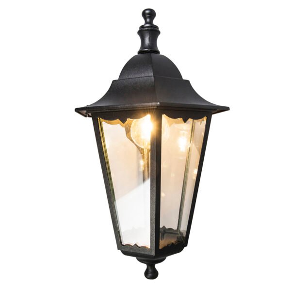 Klasická vonkajšia nástenná lampa čierna IP44 - New Orleans down - Image 2