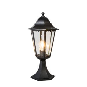 Klasická vonkajšia lampa s podstavcom čierna IP44 - New Orleans
