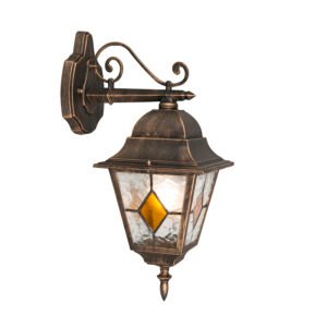 Vintage vonkajšia nástenná lampa bronzová - Antigua Down