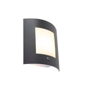 Vonkajšia nástenná lampa antracit IP44 senzor súmraku - Emmerald