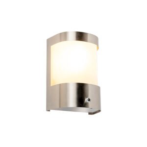 Vonkajšia nástenná lampa z nehrdzavejúcej ocele so senzorom súmraku - Mira