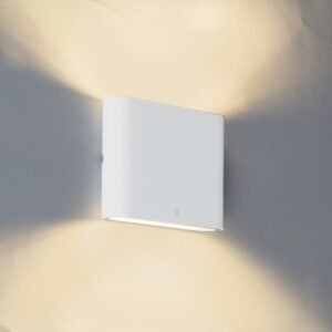 Moderné vonkajšie nástenné svietidlo biele 11,5 cm vrátane LED - Batt
