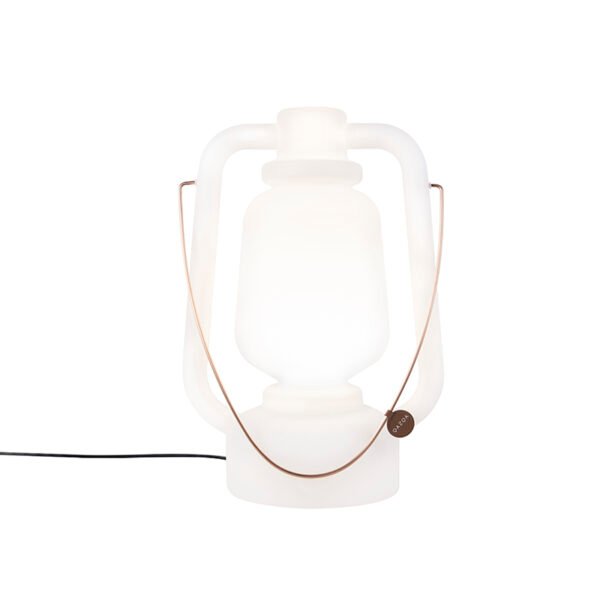 Stojaca lampa biela 51 cm IP44 - Storm Large - Image 2