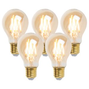 Sada 5 stmievateľných LED žiaroviek Goldline 5W 380lm 2200K