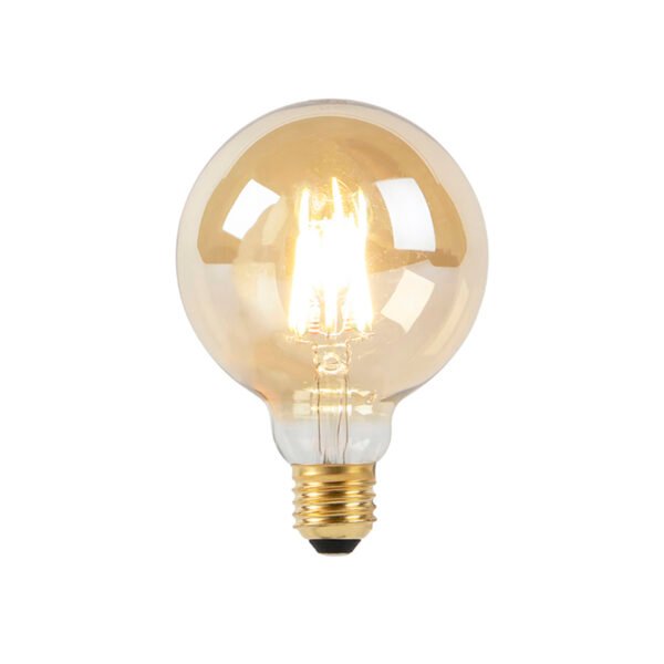Sada 3 LED žiaroviek E27 Dim to Warm G95 zlatá 8W 806lm 2000-2700K - Image 2