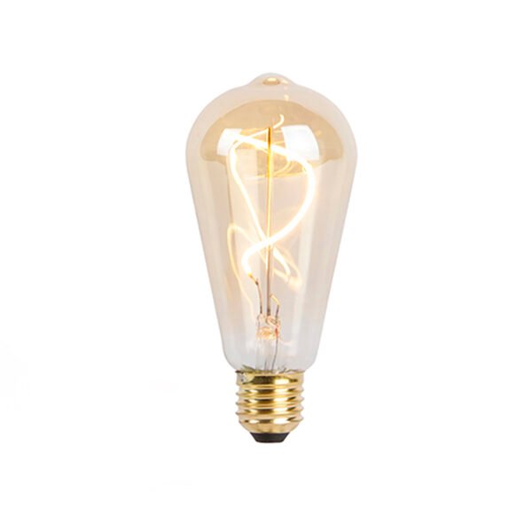 Sada 3 stmievateľných LED žiaroviek E27 so špirálovým vláknom ST64 zlatá 4W 270lm 2100K - Image 2