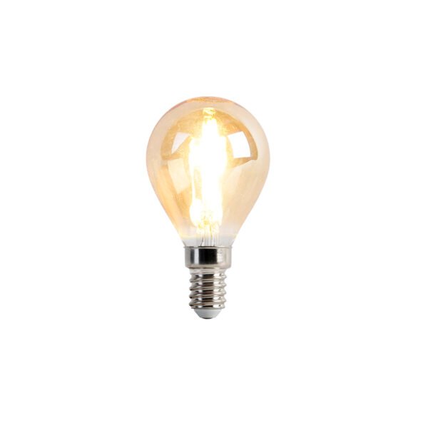 Sada 4 stmievateľných LED žiaroviek E14 P45 zlatá 3,5W 330lm 2100K - Image 2