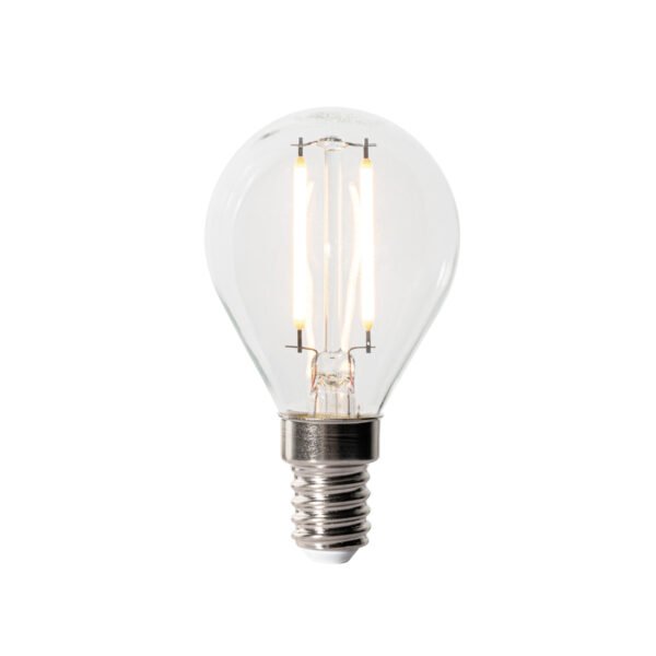 Sada 5 stmievateľných LED žiaroviek E14 P45 číre sklo 3W 250 lm 2700K - Image 2