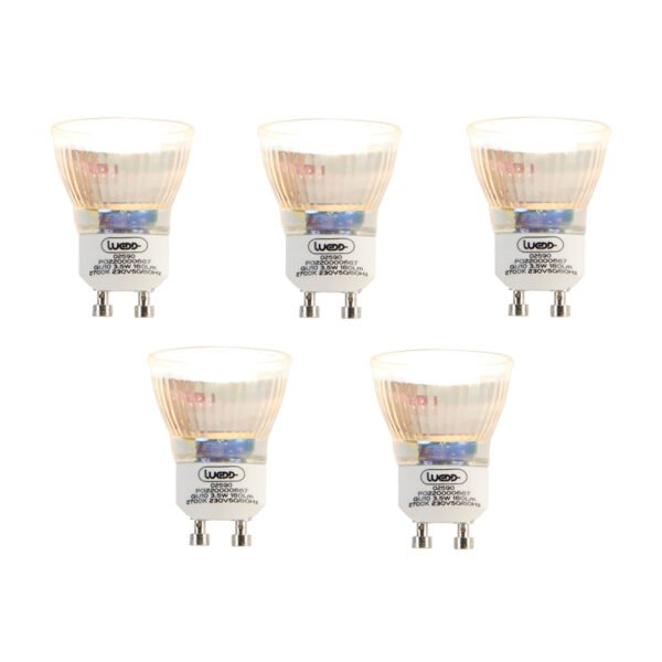 Sada 5 LED žiaroviek GU10 35 mm 3,5 W 180 lm 2700 K