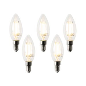 Sada 5 inteligentných LED žiaroviek E14 B35 4,5W 470 lm 2700K