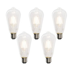 Sada 5 inteligentných LED žiaroviek E27 ST64 4,5W 470 lm 1800-4000K