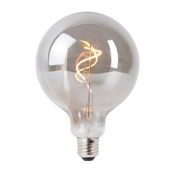 Sada 5 stmievateľných LED žiaroviek E27 dymová G125 4W 130 lm 1900K - Image 2