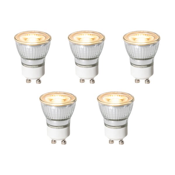Sada 5 GU10 3-stupňových stmievateľných LED žiaroviek 35 mm 4W 220 lm 2700K