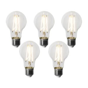 Sada 5 stmievateľných LED žiaroviek E27 A60 6W 500 lm 3000K