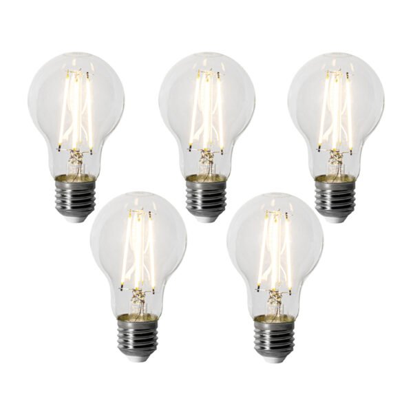 Sada 5 stmievateľných LED žiaroviek E27 A60 6W 500 lm 3000K