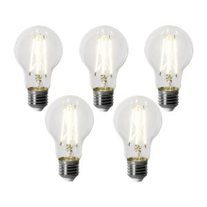 Sada 5 stmievateľných LED žiaroviek E27 A60 6W 500 lm 4000K