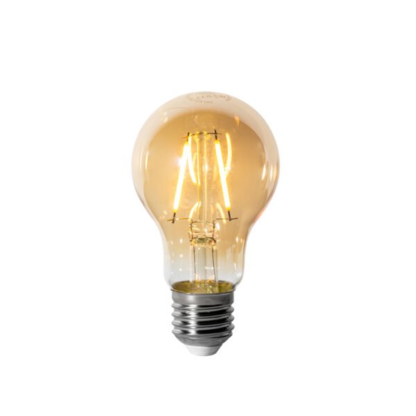 Sada 5 stmievateľných LED žiaroviek E27 A60 zlatá 3W 310 lm 2200K - Image 2