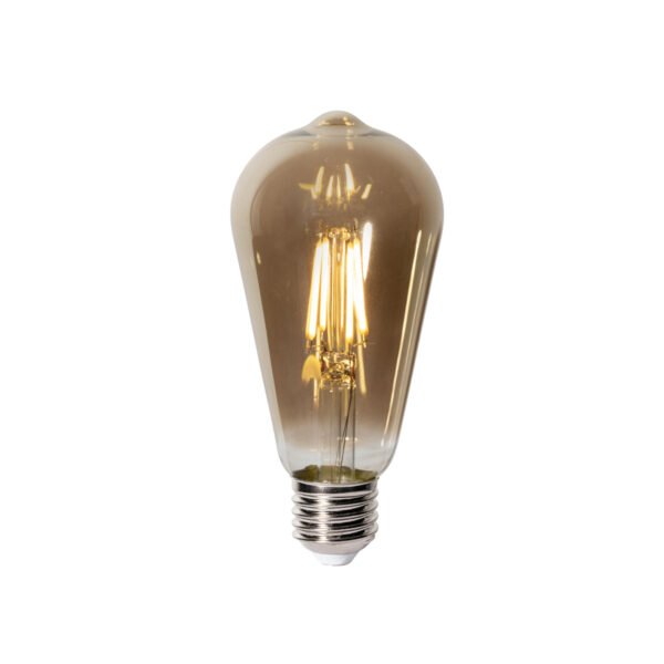 Sada 5 stmievateľných LED žiaroviek E27 ST64 dymové sklo 5W 450 lm 2700K - Image 2