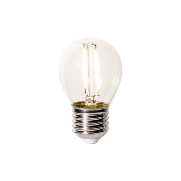 Sada 5 stmievateľných LED žiaroviek E27 P45 z číreho skla 3W 250 lm 2200K - Image 2