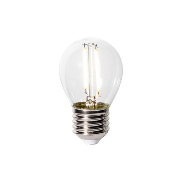 Sada 5 stmievateľných LED žiaroviek E27 P45 z číreho skla 3W 250 lm 3000K - Image 2